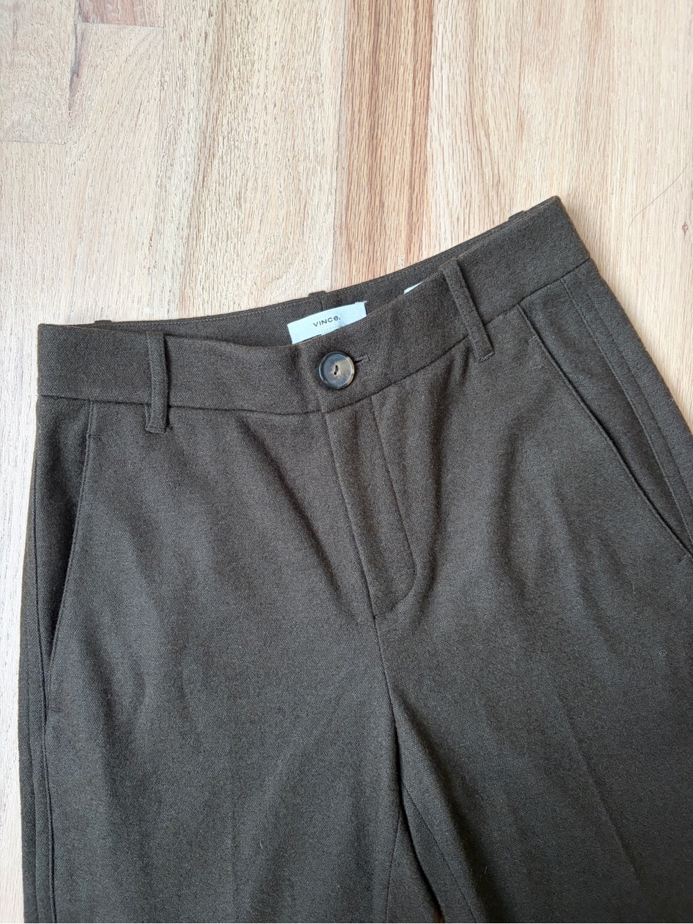 Vince Olive Green Wide Leg Pants